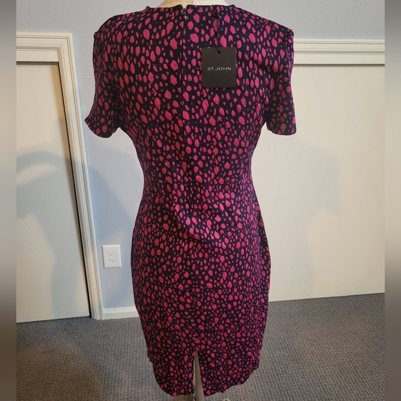 St. John Leopard Print Knit Dress - Picture 3 of 6
